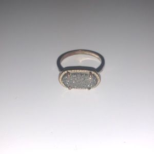 Kendra Scott grey druzy ring
